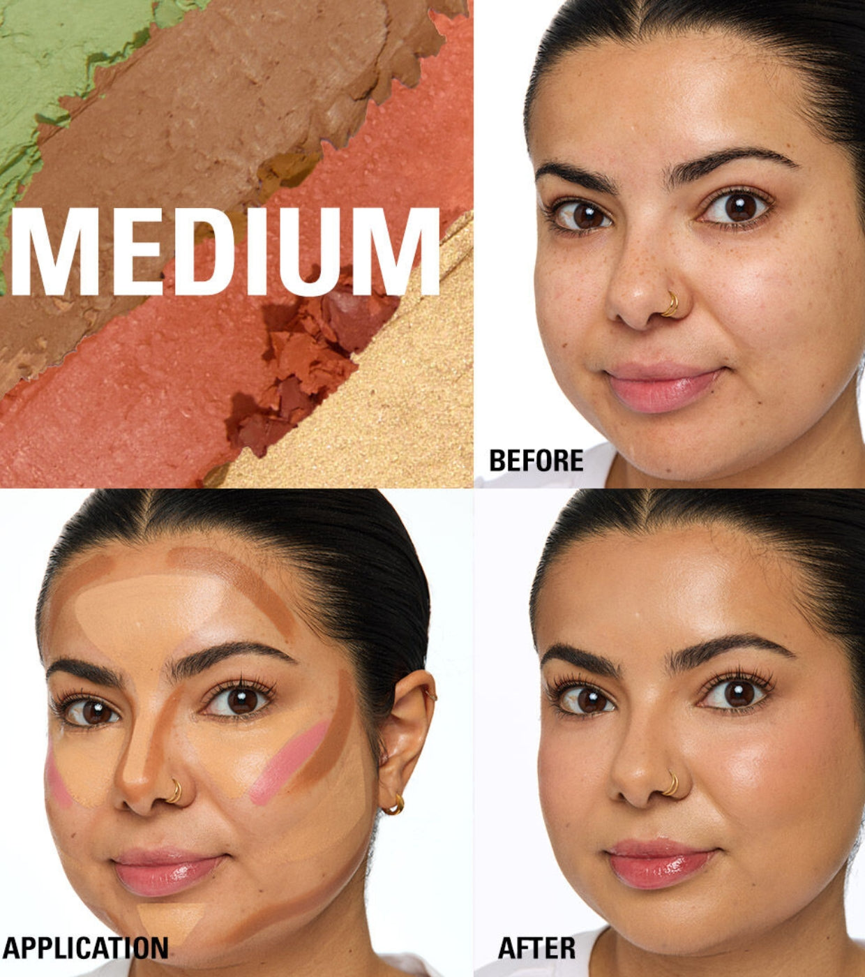 Makeup Revolution - Paleta de Rosto Everything Base Face Icon Complexion - Medium