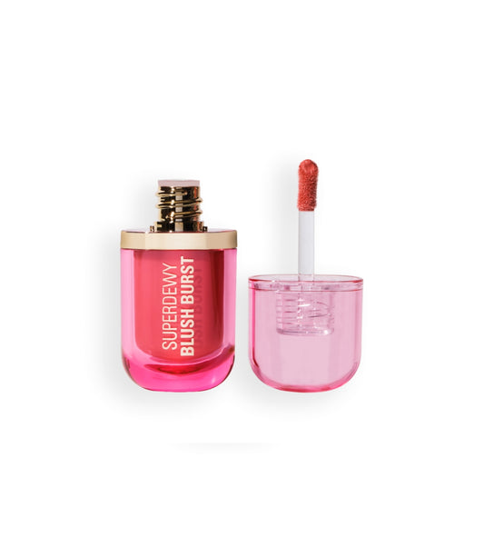 Makeup Revolution - *Super Dewy* - Blush líquido Blush burst - Strawberry milkshake cool pink