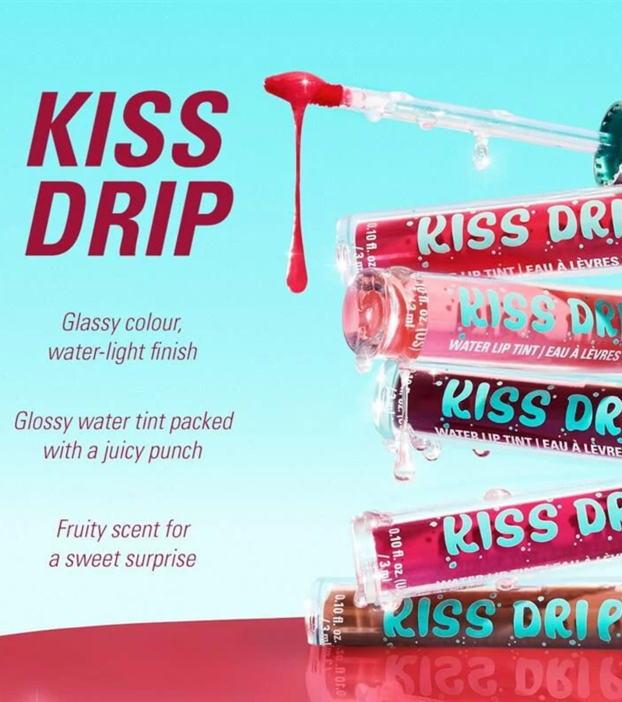 Makeup Revolution - Lip Tint Kiss Drip Water - Melon Mist