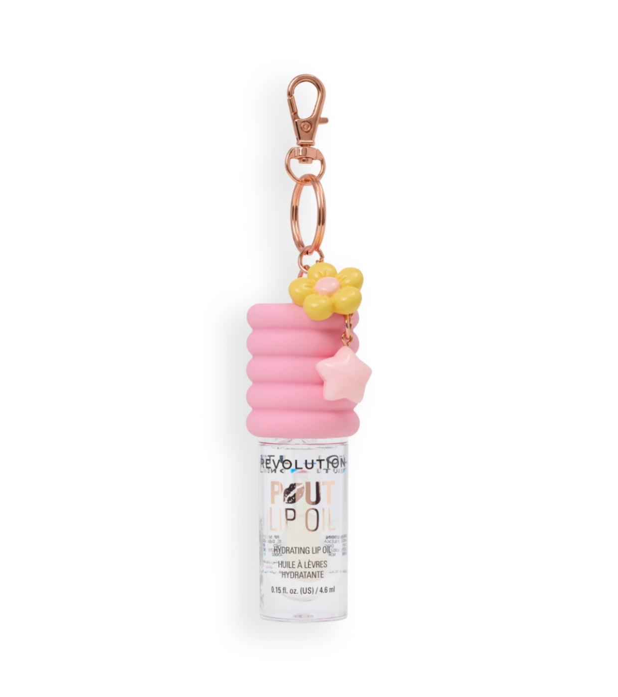 Makeup Revolution - Óleo Labial Pout Lip Charm - Lychee Clear Pink