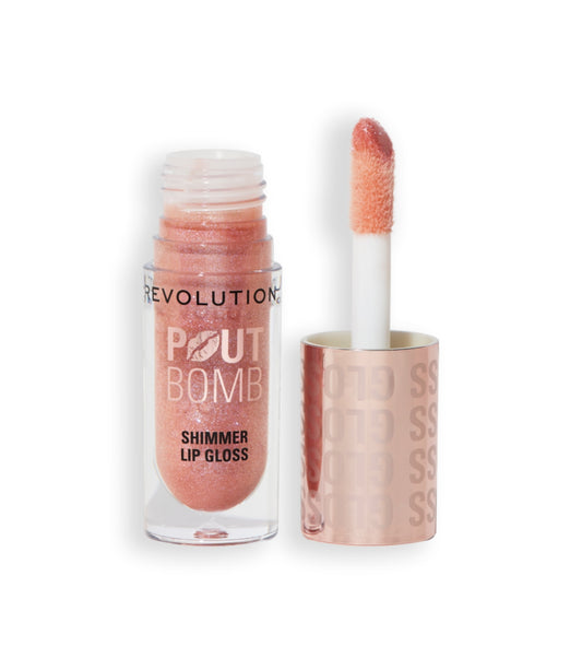 Revolution - Brilho labial com Shimmer Pout Bomb - Shimmer Nude