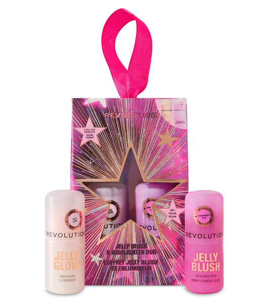 Revolution - Conjunto de presente de blush e iluminador jelly