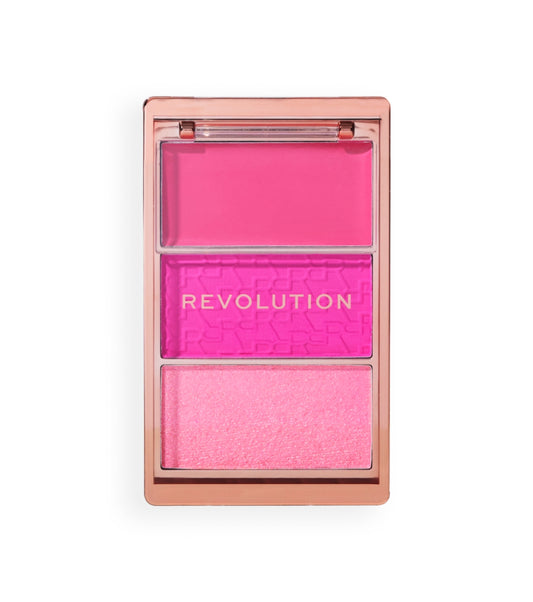 Revolution - Paleta de Blush Icon Blush - Hot Pink Flag