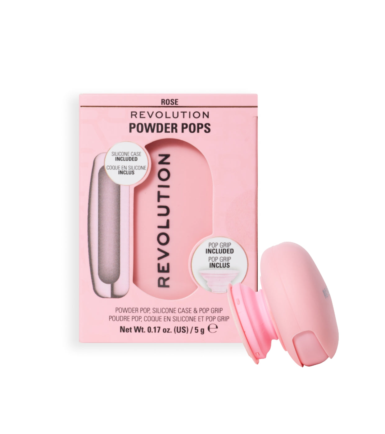 Makeup Revolution - Pó compacto   adesivo para celular Powder Pops - Rose