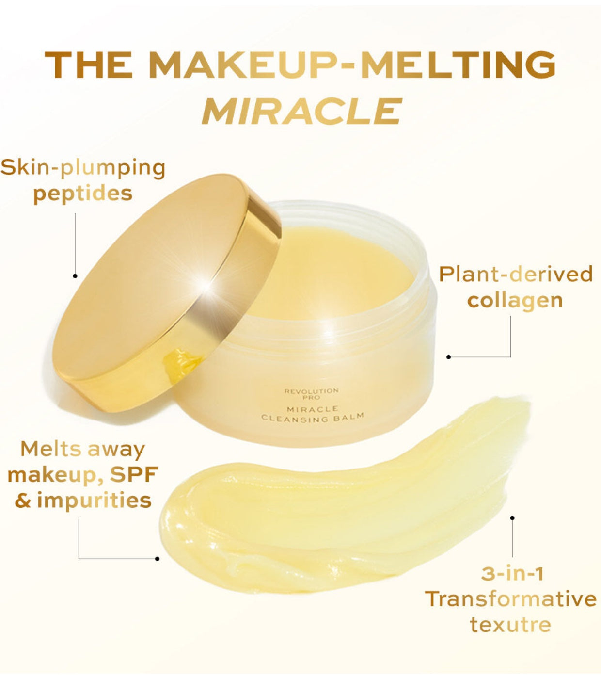 Revolution Pro - Bálsamo de Limpeza com Colágeno Vegano Miracle Cleansing Balm