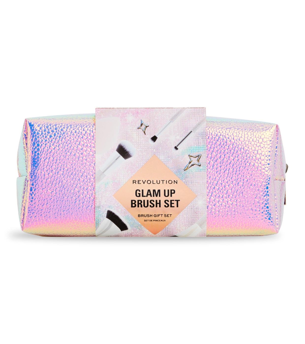 Revolution - Conjunto de bolsa de cosméticos com pincéis de maquiagem Glam Up Brush Set