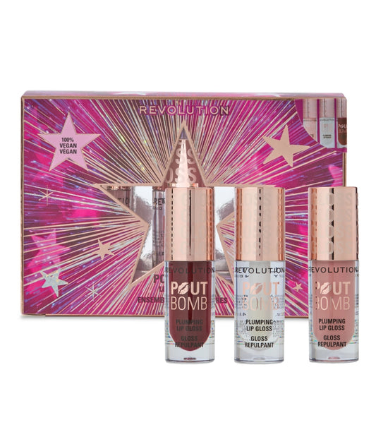 Revolution - Trio de Brilho Labial Volumoso Pout Bomb