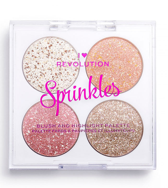 I Heart Revolution - Blush and Highlighter Palette Sprinkles - Frosted Cupcake
