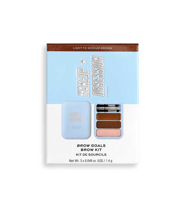 Makeup Obsession - Kit de sobrancelhas Brow Goals - Light to Medium Brown