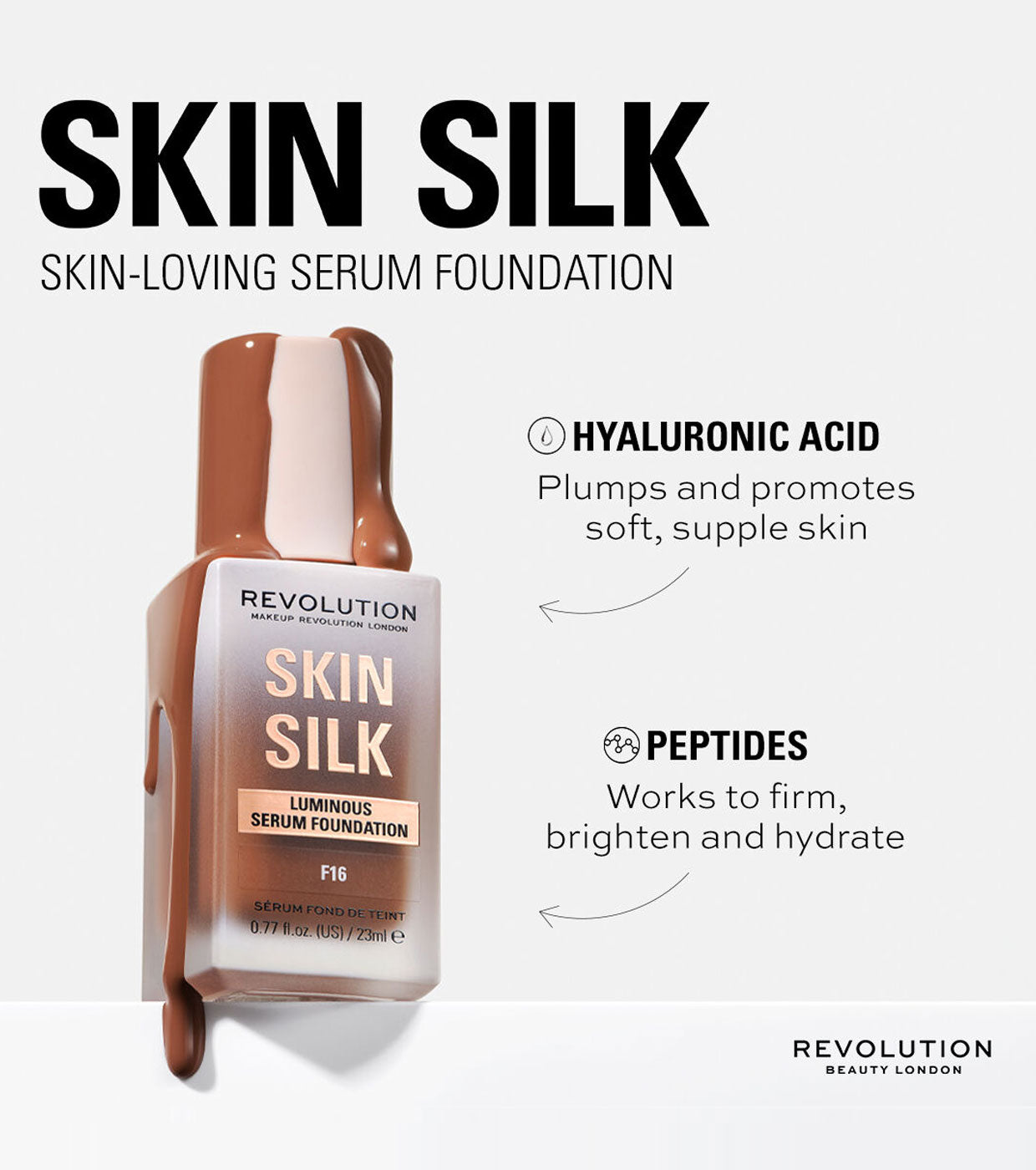 Revolution - Base de maquiagem Skin Silk Serum Foundation - F0.5