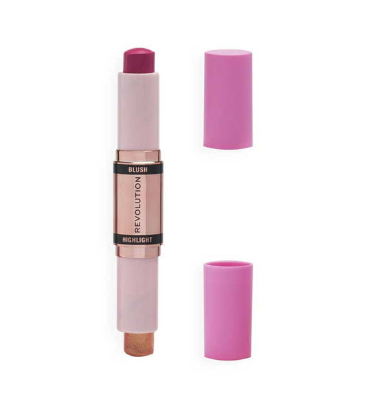 Revolution - Blush and Highlighter Stick Duo - Highlighter Shine