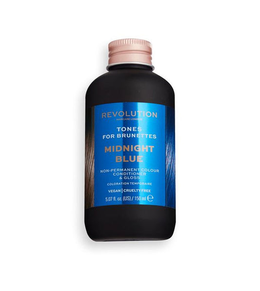 Revolution Haircare - Coloração semipermanente para cabelos castanhos Hair Tones - Midnight Blue