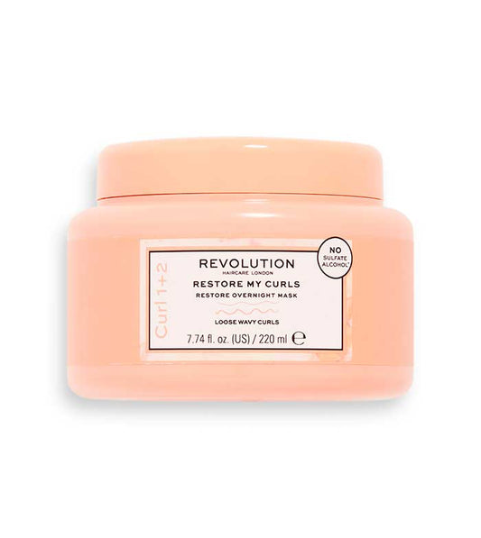 Revolution Haircare - Máscara reparadora durante a noite Restore My Curls - Curl 1+2