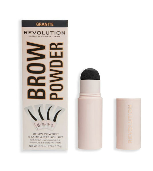 Revolution - Kit de sobrancelhas em pó para sobrancelhas - Granite