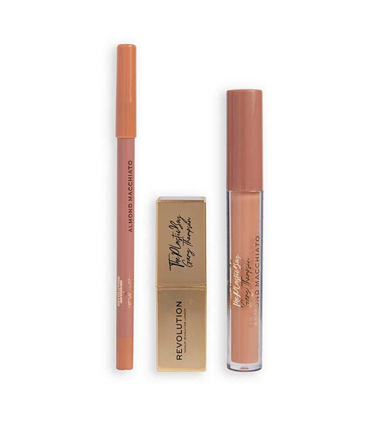 Revolution - *Makeup Revolution x The Plastic Boy* - Lip Kit - Almond Macchiato