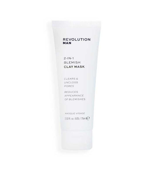 Revolution Man - Mascarilla facial anti-imperfeciones 2 in 1 Blemesh Clay Mask