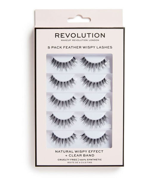 Revolution - Pack de 5 pestanas postiças Feather Wispy Lashes