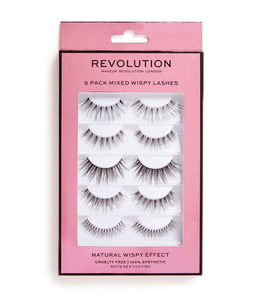 Revolution - Pack de 5 pestanas postiças Mixed Wispy Lashes