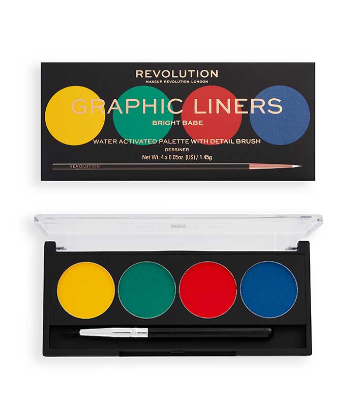 Revolution - Paleta de revestimentos Water Activated Graphic Liners - Bright Babe