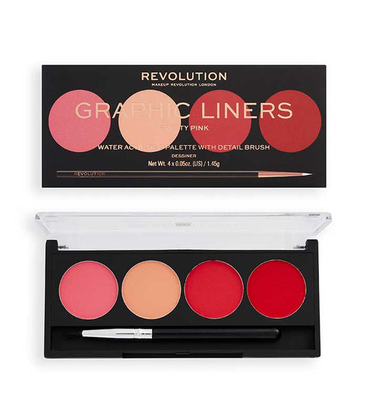 Revolution - Paleta de revestimentos Water Activated Graphic Liners - Pretty Pink