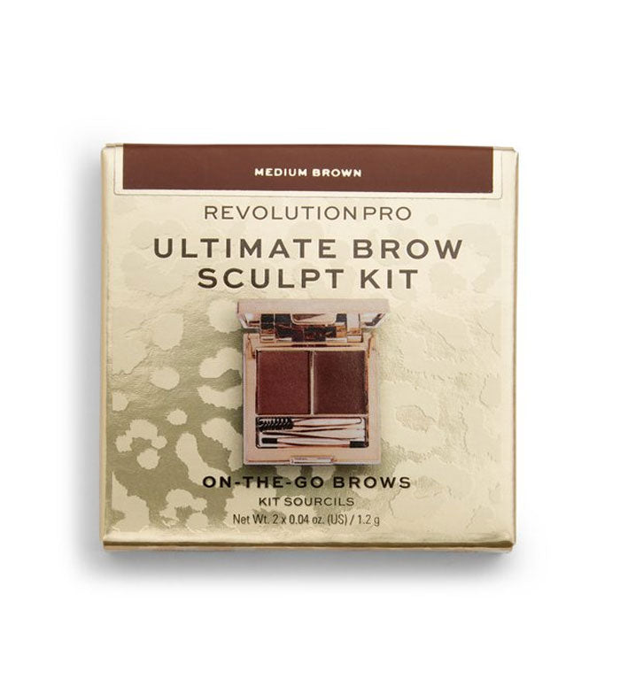 Revolution Pro - Kit de sobrancelha Ultimate Brow Sculpt Kit - Medium Brown