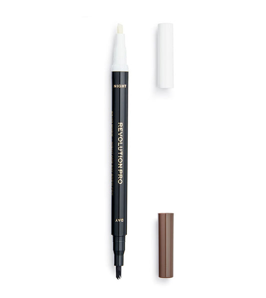 Revolution Pro - Lápis e soro de sobrancelhas 24Hr Brow - Warm Brown