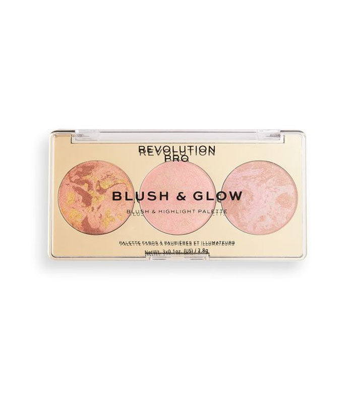 Revolution Pro - Paleta de realce e blush Blush and Glow - Peach Glow