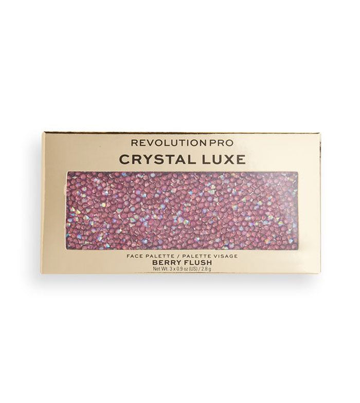 Revolution Pro - Paleta de rosto Crystal Luxe - Berry Flush