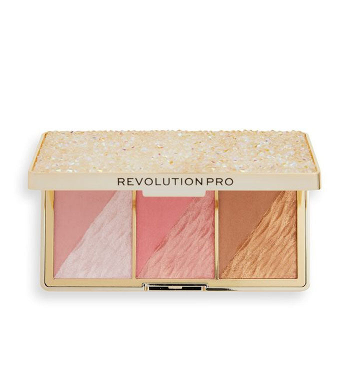 Revolution Pro - Paleta de rosto Crystal Luxe - Peach Royale
