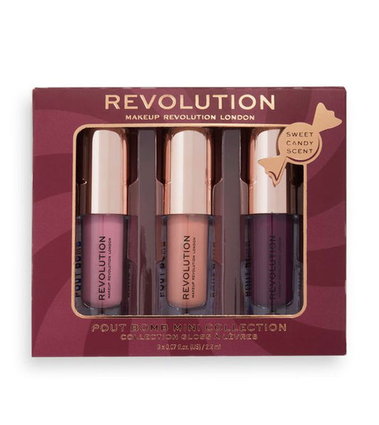 Revolution - Conjunto de gloss labial Sweet Candy Mini Pout Bomb