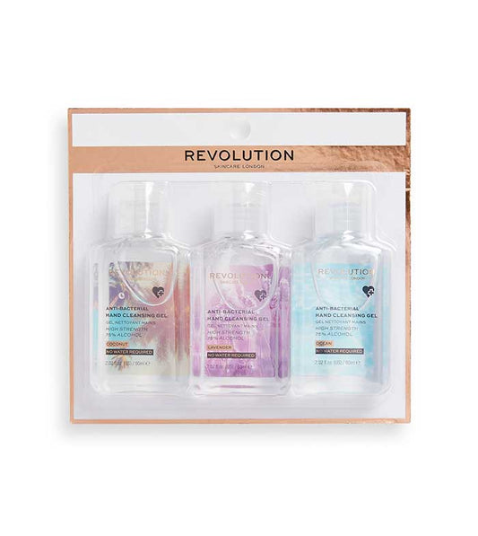 Revolution Skincare - Pacote de 3 géis higienizantes para as mãos