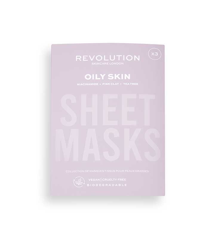 Revolution Skincare - Pacote de 3 máscaras para pele oleosa