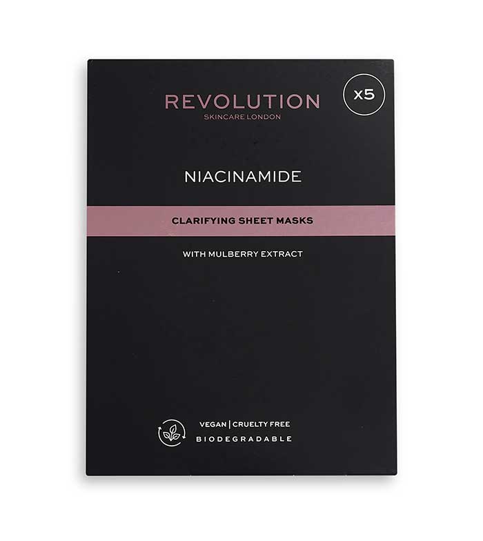 Revolution Skincare - Pacote de 5 Máscaras Brilhantes com Niacinamida