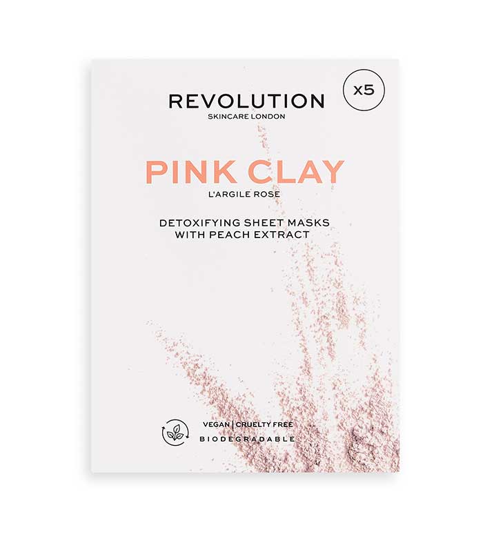 Revolution Skincare - Pacote de 5 máscaras de argila rosa