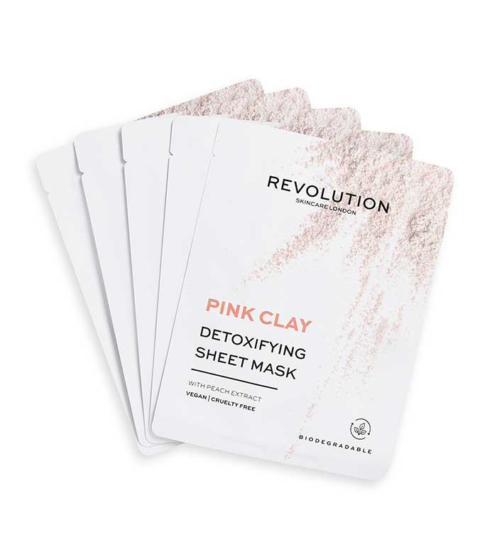 Revolution Skincare - Pacote de 5 máscaras de argila rosa