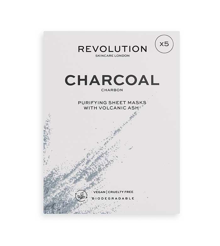 Revolution Skincare - Pacote de 5 máscaras de carvão