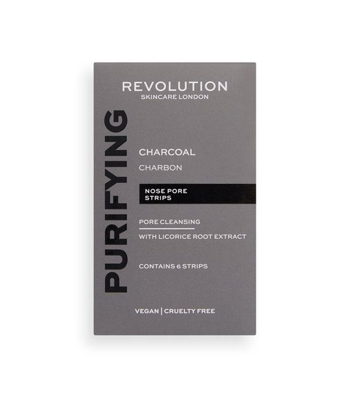 Revolution Skincare - Tiras de limpeza de poros Charcoal