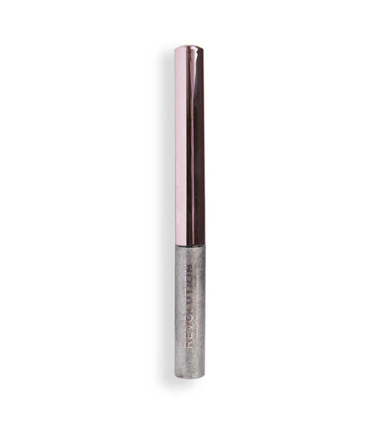Revolution - *Ultimate Lights* - Delineador Líquido Chromatic Eyeliner - Silver Flash